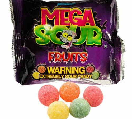 Barnetts Mega Sour Fruits Candy Bags 104g