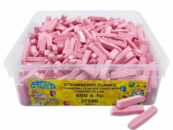 Crazy Candy Factory Strawberry Planks 1p Tub