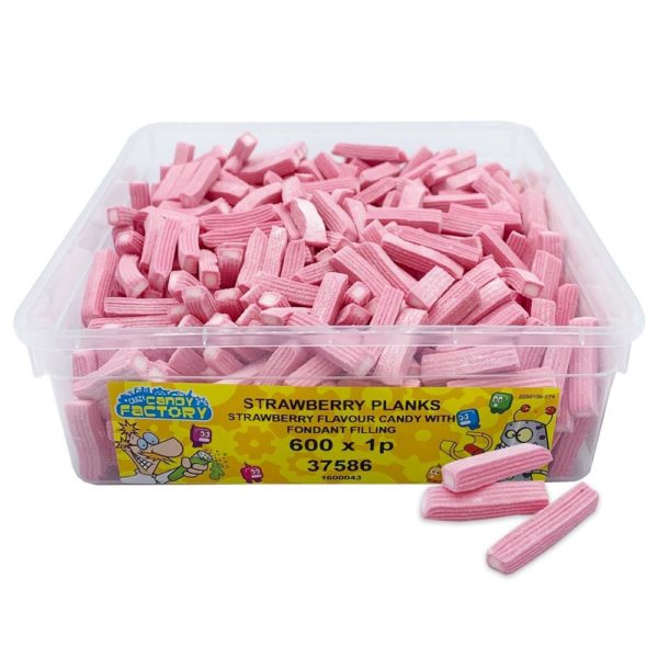 Crazy Candy Factory Strawberry Planks 1p Tub