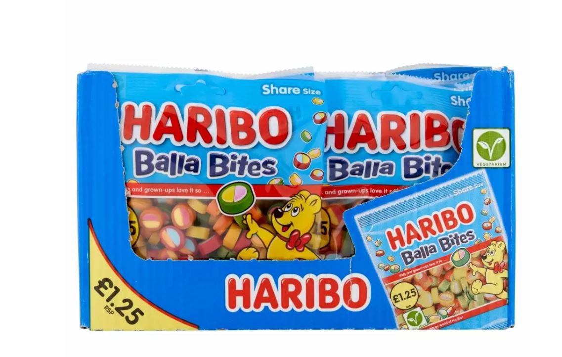 Haribo - Balla Bites - Filled Gummies - Share Size - 140g (UK)