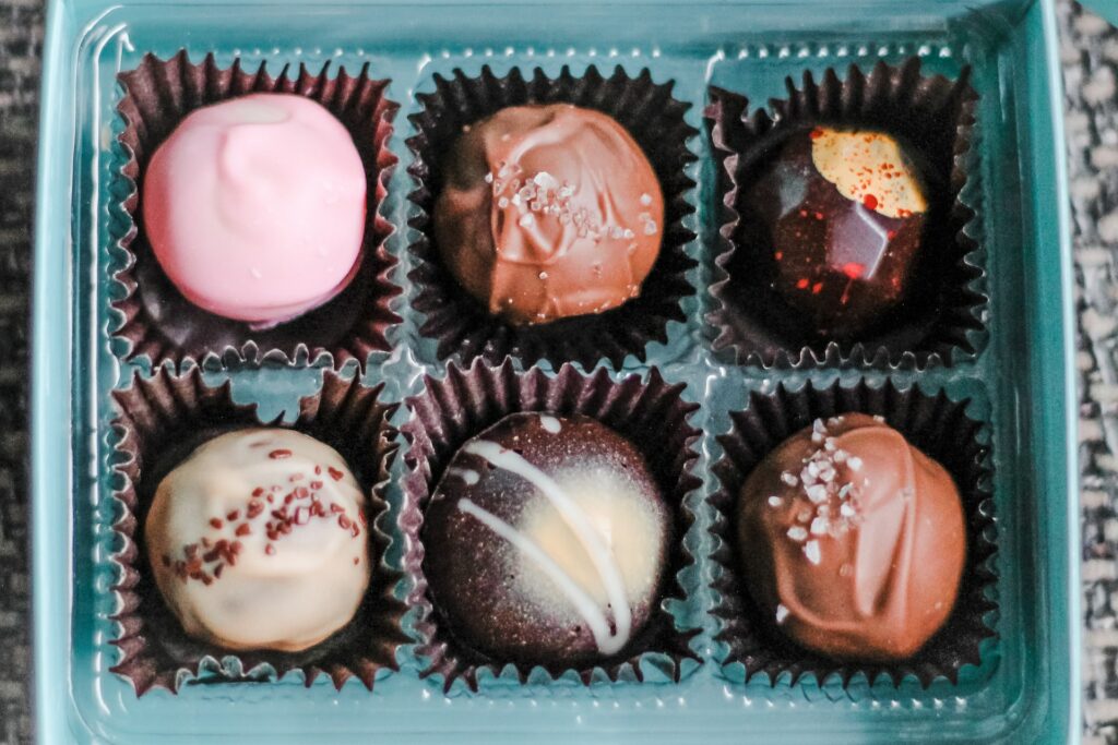 box of sweet chocolates