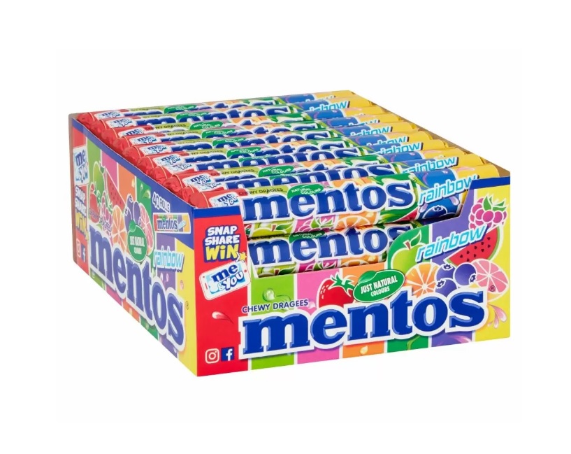 Mentos - Liquorice Mint - 40 Rolls