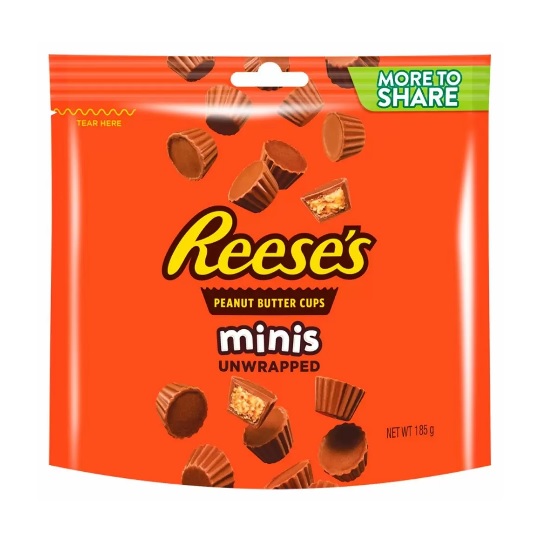 Reese's Minis Unwrapped Peanut Butter Cups More To Share 185g | Sweets ...